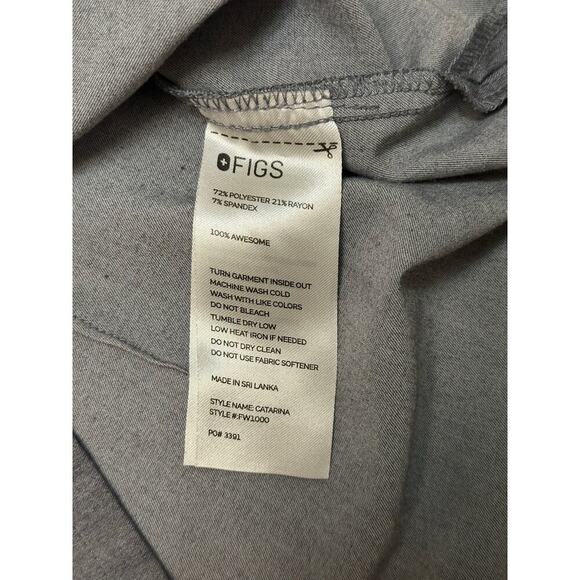 Figs Catarina One-Pocket Scrub Top GRAPHITE Extra Small - Picture 3 of 4